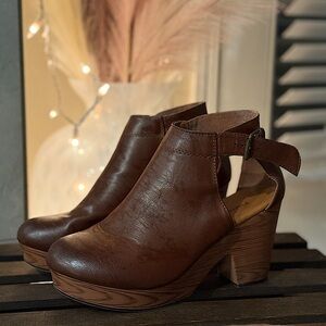 Brown Leather Women's Ankle Boots
